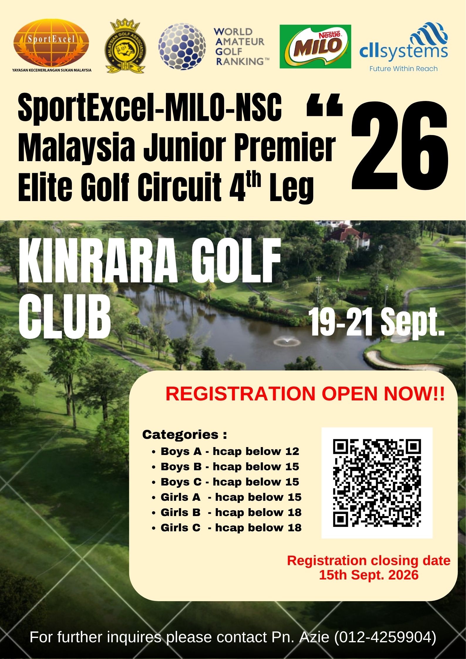 4th Leg SportExcel-Milo-NSC Malaysian Junior Premier Elite Golf Circuit 2026